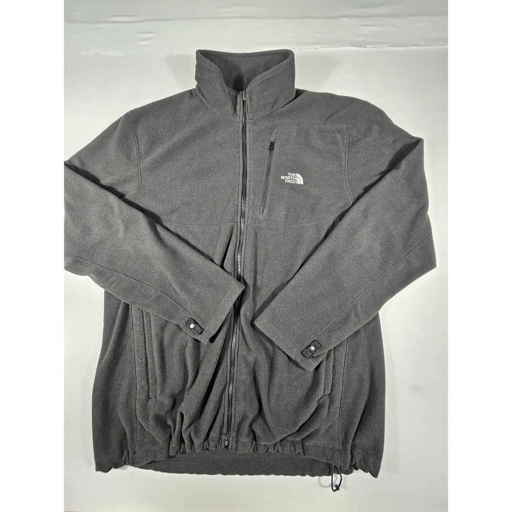 The North Face Mens XL Full Zip Fleece Jacket Charcoal Grey CT38-RTO T325/T725